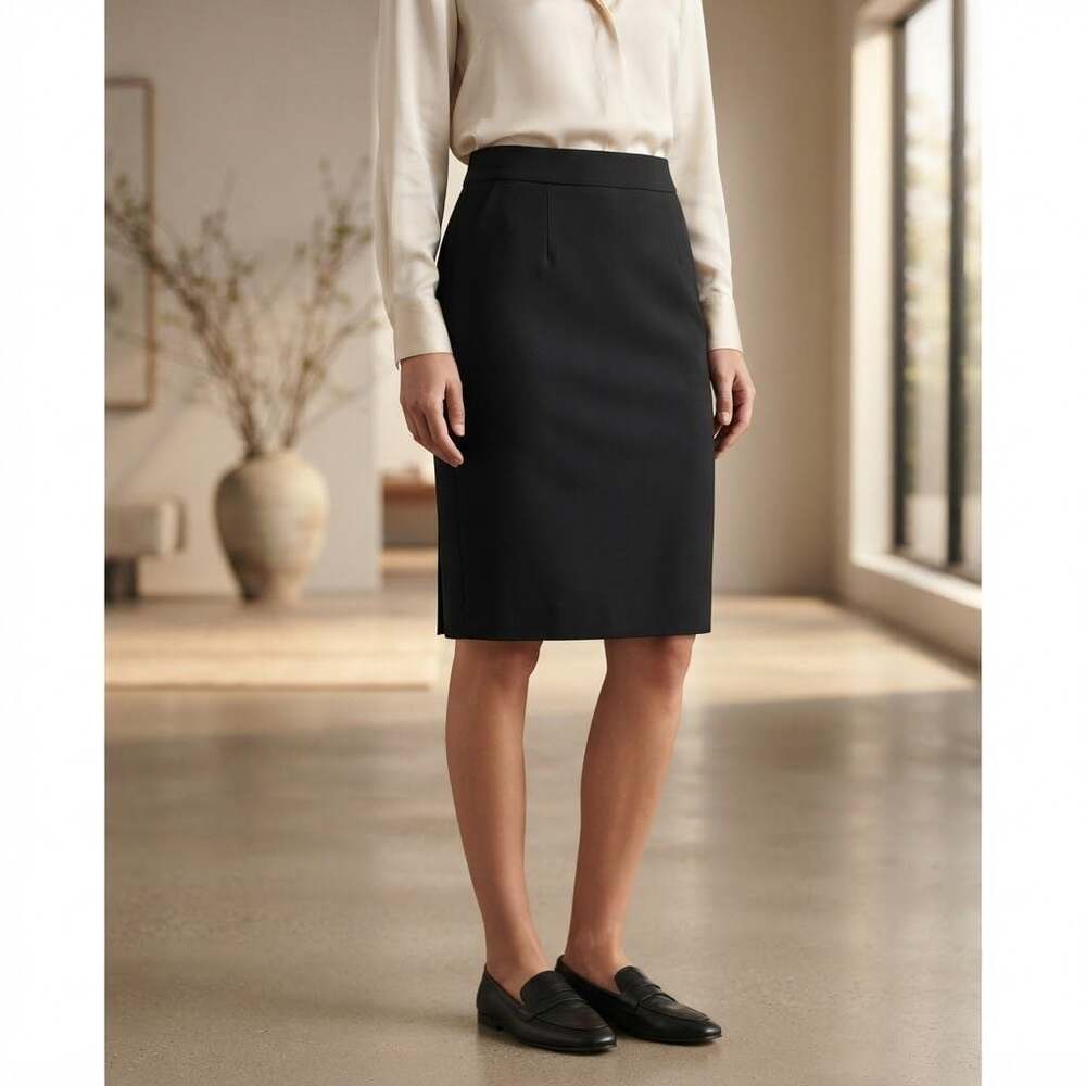 Calvin Klein Womens Black Pencil Skirt Size 14